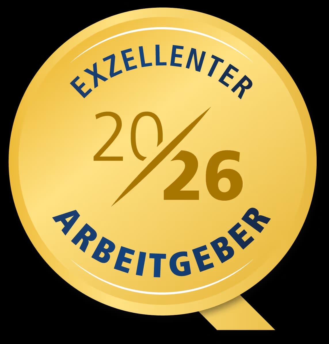 Siegel Exzellenter Arbeitgeber 2026 mit goldenem Q